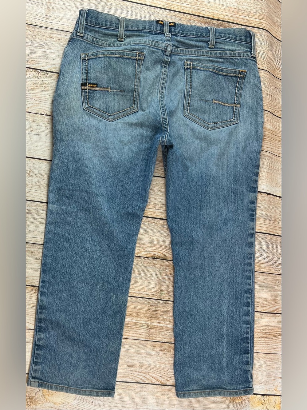 Mens Distress Ariat Rebar M4 Low Rise Boot Cut Denim Jeans 40x30 Lot Of 2 Bundle - Picture 6 of 13
